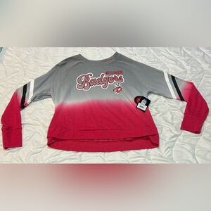 Colosseum Gray and Red Women's Sweatshirt